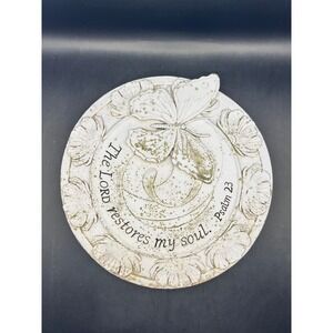 Lord Restores My‎ Soul Psalm 23 Butterfly Garden Stepping Stone Decor 9.5" Diam.